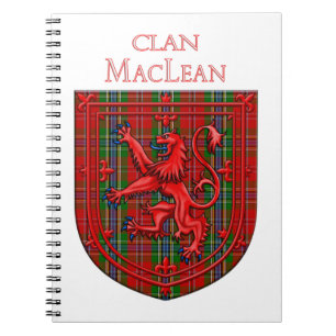 Carnet MacLean Tartan Scottish Plaid Lion Rampant