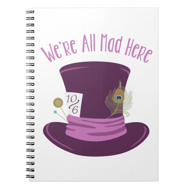 Carnet Mad Hatter Casquette (Devant)