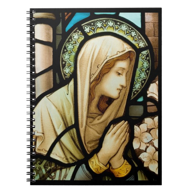 Carnet Madonna dans la prière Vitrail (Devant)