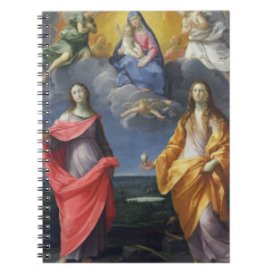 Carnet Madonna et enfant avec St Lucy et Mary Magdalene