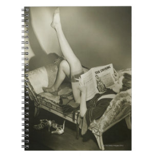 Carnet Magazine de lecture de femme