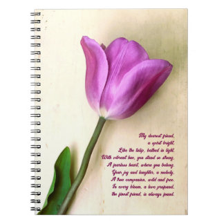 Carnet Magenta Tulip poétique