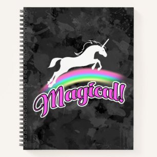 Carnet Magical Rainbow Unicorn Retro 80s