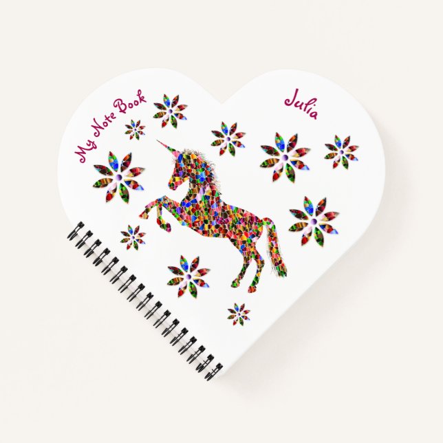 Carnet Magical Unicorn Parties scintillant fille croire P (Devant)
