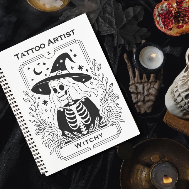 Carnet Magie gothique Mystique Tatouage Witchy Tarot Esot (Gothic Magic Mystical Tattoo Witchy Tarot Esoteric Notebook)
