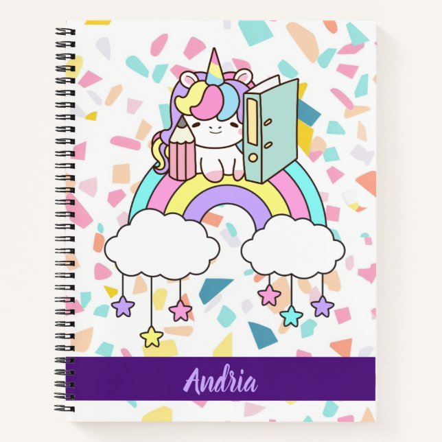 Carnet Magique Rainbow Cute Unicorn (Devant)