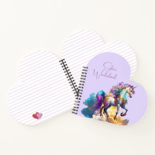 Carnet Magique Unicorne Imaginaire nuages beau Anniversai