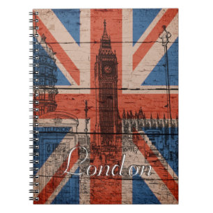 Carnet Magnifique grunge en bois cool tendance U.k. fanio