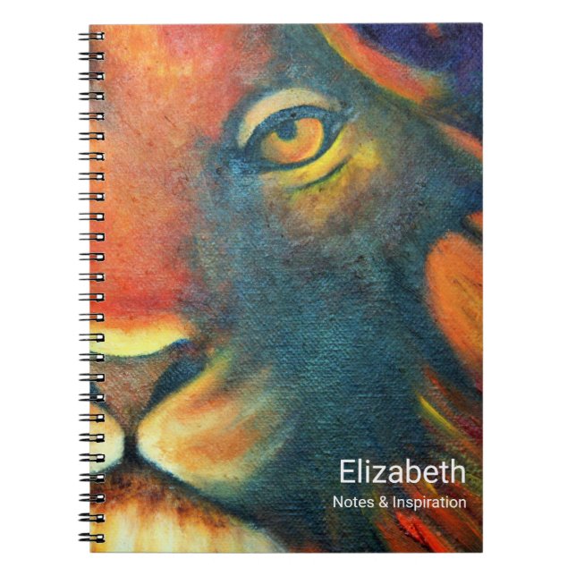 Carnet Magnifique Lion Head Portrait Regal et Fière (Devant)