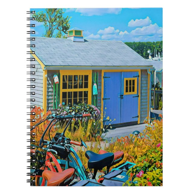 Carnet Magnifique peinture cycliste (Devant)