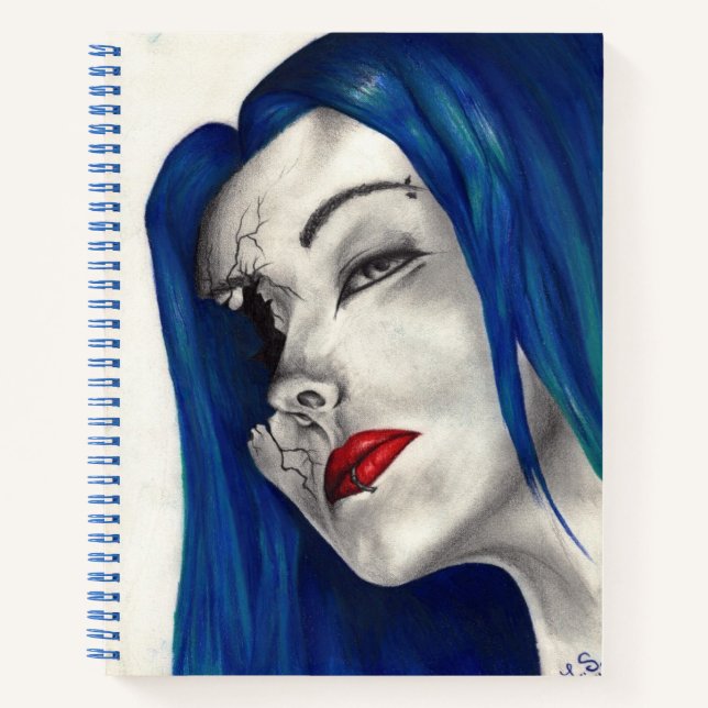 Carnet Magnifiquement Broken Goth Girl Horror Imaginaire  (Devant)
