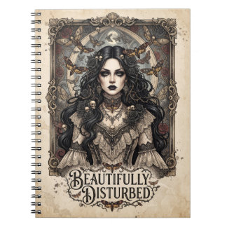 Carnet "Magnifiquement troublée" Femme gothique avec des