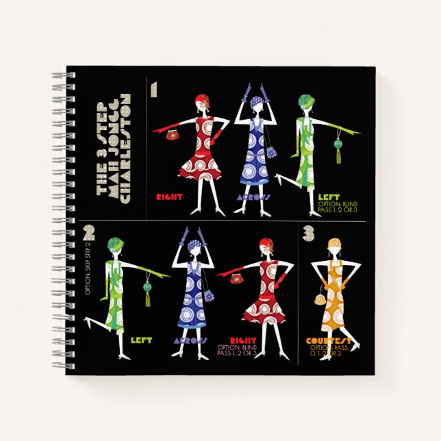 Carnet Mah Jongg Charleston/Carnet de tuiles américaines (Devant)