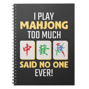 Carnet Mahjong Gamer Board Game China Japan Mah Jong