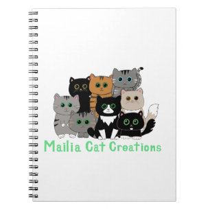 Carnet Mailia Cat Créations Famille de chats
