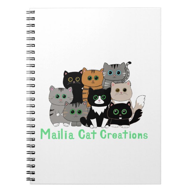 Carnet Mailia Cat Créations Famille de chats (Devant)