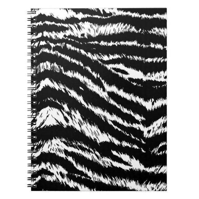 Carnet Main Tirée Abstraite Deux couleurs Zebra Stripes R (Devant)