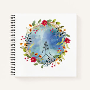 Carnet Mains en prière aquarelle