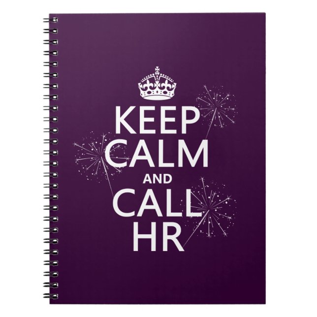 Carnet Maintenez calme et l'appel heure (toute couleur) (Devant)