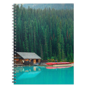 Carnet Maison de bateau par Lake Louise dans le parc nati
