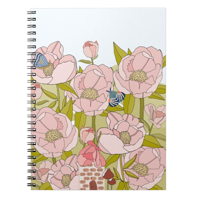 carnet maison de fée de pivoine (Devant)