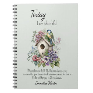 Carnet Maison de oiseaux avec verset biblique de gratitud