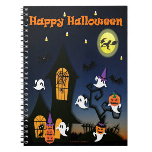 Carnet Maison hantée joyeuse Halloween
