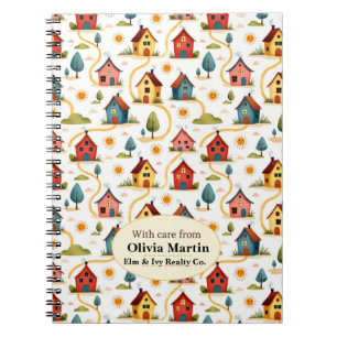 Carnet Maisons de quartier colorées Agent immobilier
