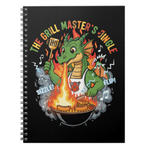 Carnet Maître du Grill du Dragon Drôle Barbecue et Cartoo