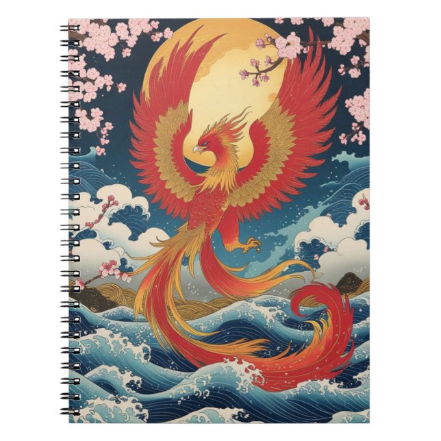 Carnet Majestic Phoenix Notebook - Japanese Fantasy Art (Devant)