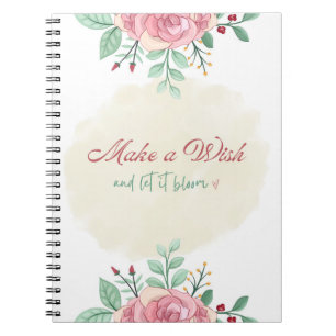 Carnet Make a Wish Journal Floral