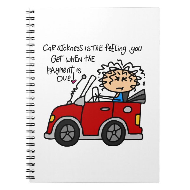 Carnet Maladie de voiture humoristique (Devant)