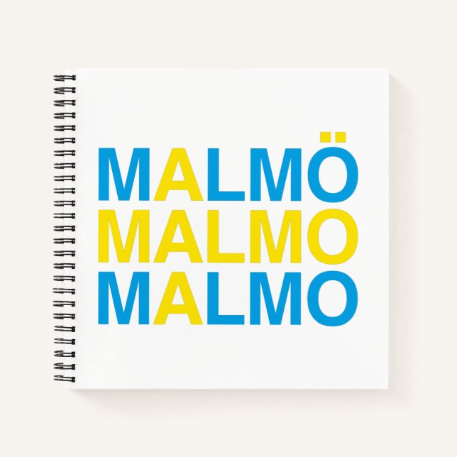 Carnet MALMO Swedish Flag (Devant)