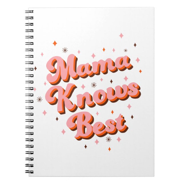 Carnet Mama connaît le meilleur rose Brown sucré rétro le (Devant)