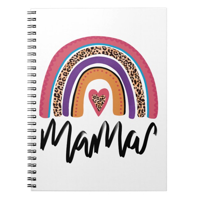 Carnet Mama Leopard Rainbow (Devant)