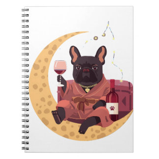 Carnet Maman Bouledogue Français Soirée Vin