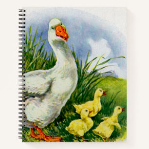 Carnet Maman cane et canetons des années 1930