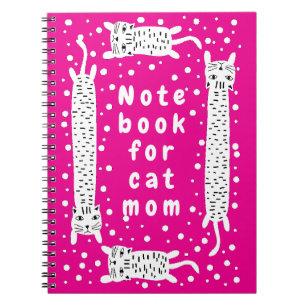 Carnet Maman Chat Rose Chaud