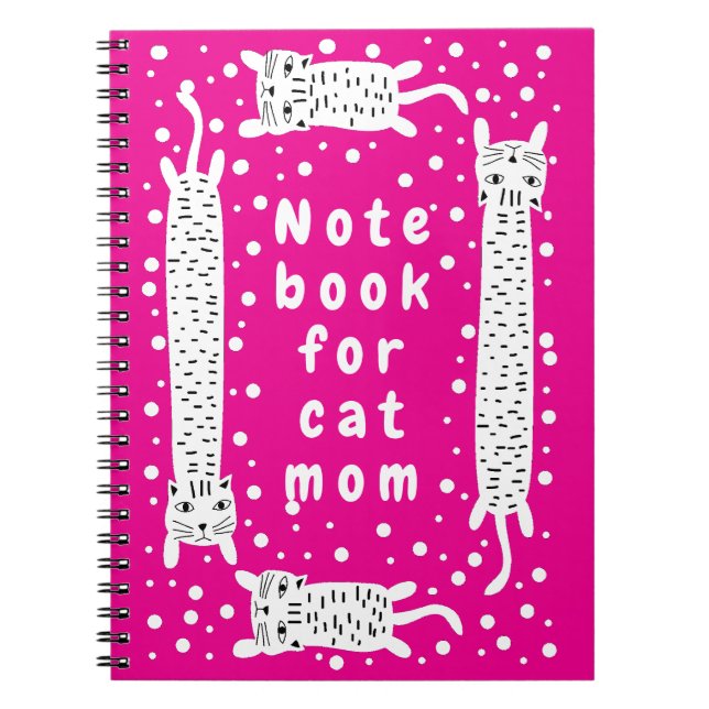 Carnet Maman Chat Rose Chaud (Devant)