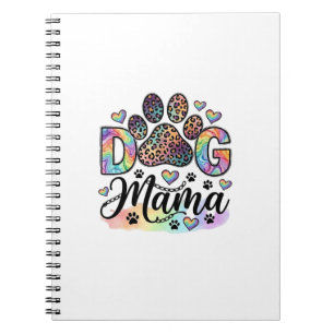 Carnet Maman Chien Patte Léopard Arc-en-ciel Aquarelle Cœ