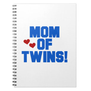 Carnet Maman de Twins Blue Text Cadfts
