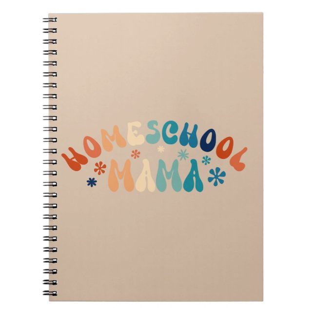 Carnet Maman maman de l'école familiale Retro (Devant)