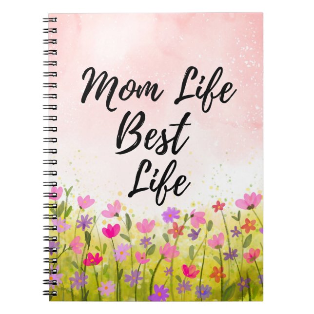 Carnet Maman Vie Meilleure Vie Florale (Devant)