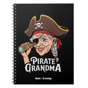 Carnet Mamie Pirate Déguisement Drôle de Grand-mère Hallo
