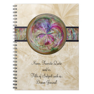 Carnet Mandala abstrait de bulle avec le ruban