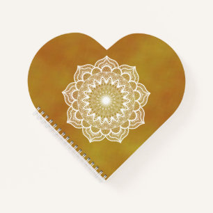 Carnet Mandala blanc sur fond doré