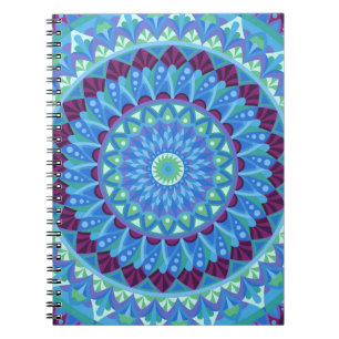 Carnet Mandala Bohème Rêves de Minuit Méditation Bleu