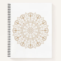 Mandala carnet, calme, méditative, style boho