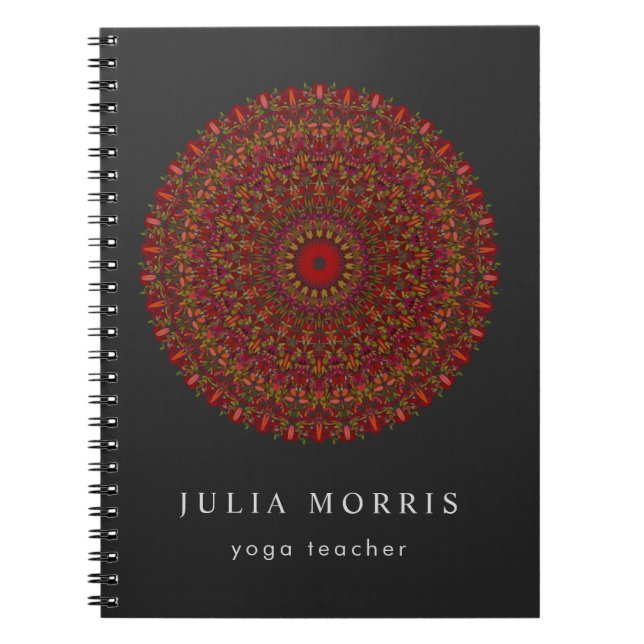 Carnet Mandala coloré de fleur (Devant)
