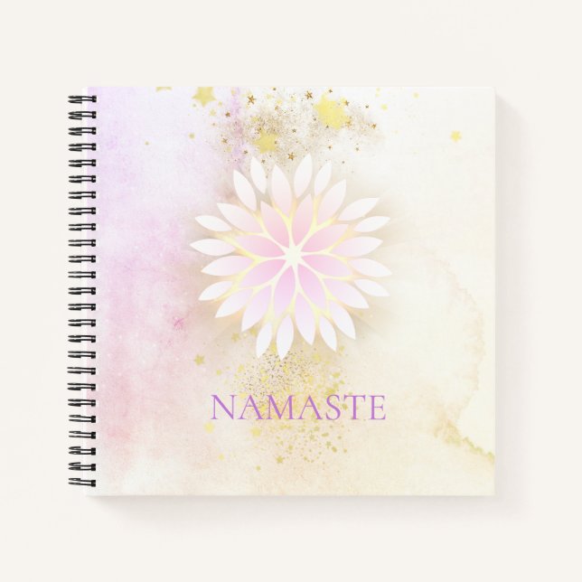 Carnet *~* Mandala Dahlia Pastel Lavender Peach AP2 (Devant)